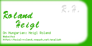 roland heigl business card